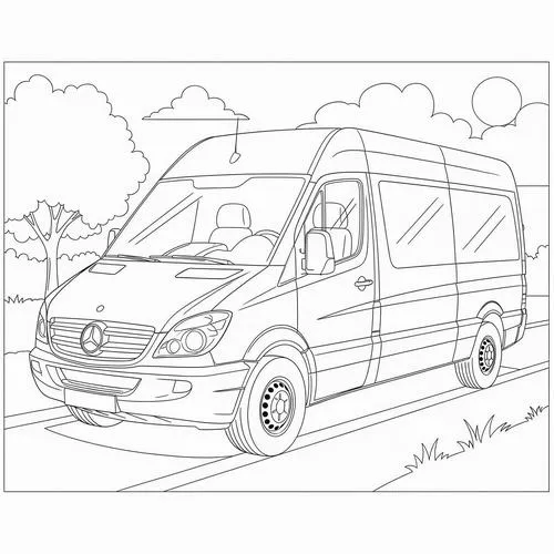 Trang học tô màu xe buýt an toàn giao thông