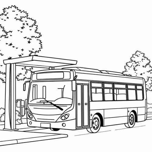 Cách tô xe buýt nhiều cửa sổ, thân xe to