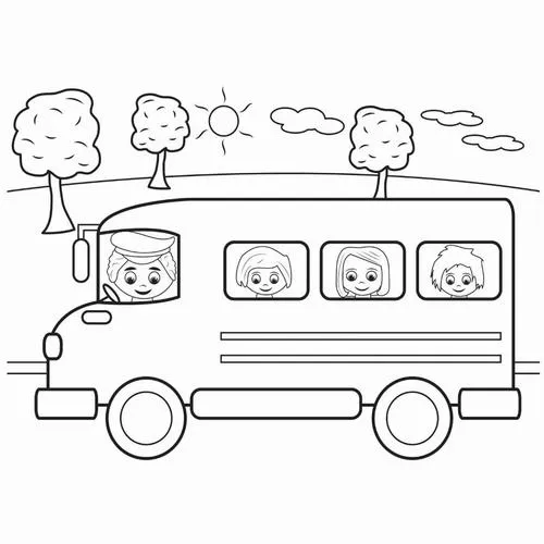 Tô màu xe buýt cùng con học giao thông thật nhẹ nhàng
