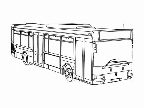 Tranh xe buýt đơn giản giúp bé tô không lem tay