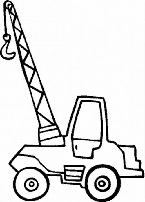 Mẫu tranh tô màu xe nâng cẩu ổn định, móc cẩu kim loại chắc chắn