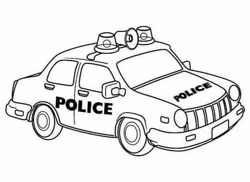 65 Tranh tô màu Xe Cảnh Sát tuần tra có đèn nhấp nháy cho bé dễ nhận diện