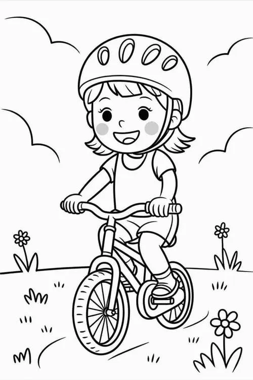 Cùng bé tô màu xe đạp và kể chuyện những chuyến đi vui nhộn