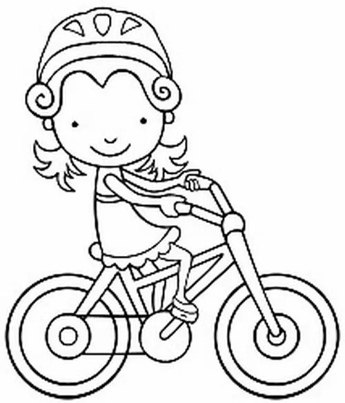 Tờ giấy tô màu xe đạp bánh tròn yên mềm cho trẻ 4 tuổi