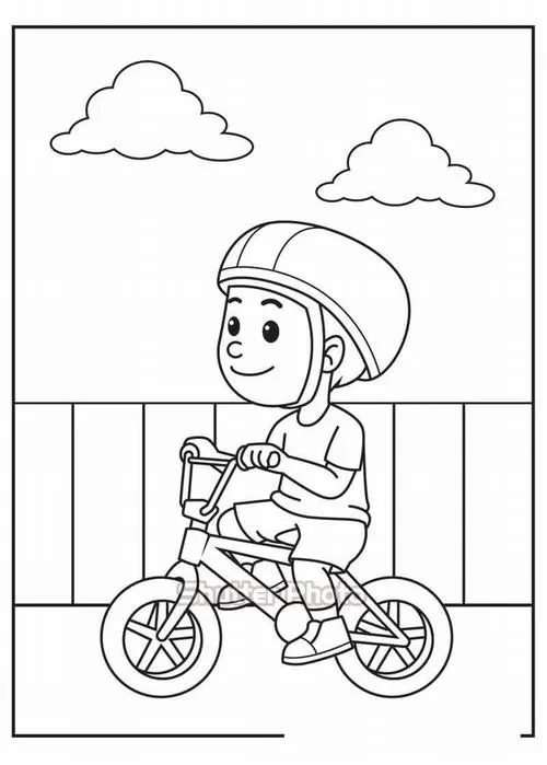 Hình tô xe đạp hai bánh tập giữ thăng bằng