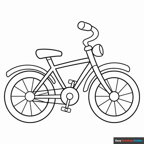 Tranh tô màu xe đạp học sinh đi xe đạp mỗi ngày