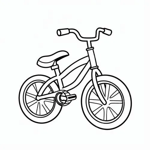 Bức tranh tô xe đạp hai bánh chuông leng keng cho bé 3 tuổi