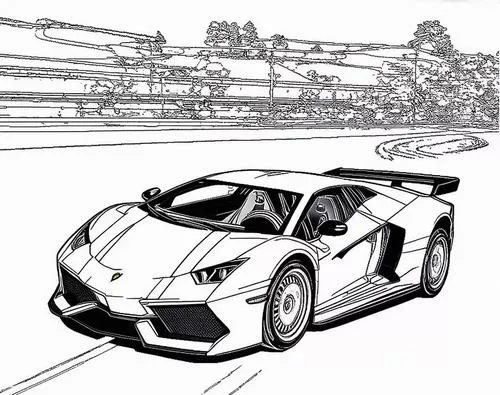 In hình tập tô siêu xe Lamborghini phong cách Ý hiện đại