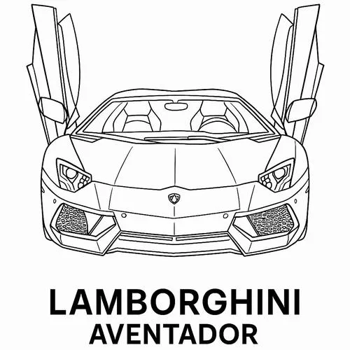 Xe Lamborghini trong tranh tô màu khiến bé thích mê từ cái nhìn đầu