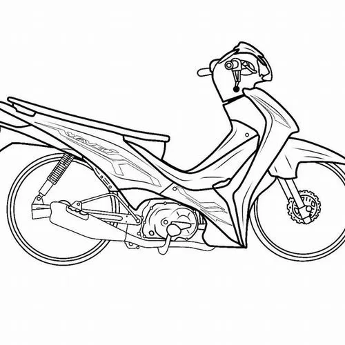 Cùng con khám phá tranh tô màu xe máy quen thuộc ngoài đời