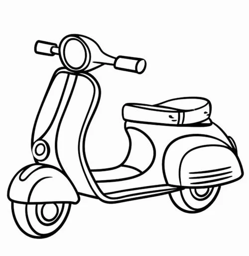 Tờ giấy tô màu xe máy dễ tô yên xe cho trẻ 4 tuổi