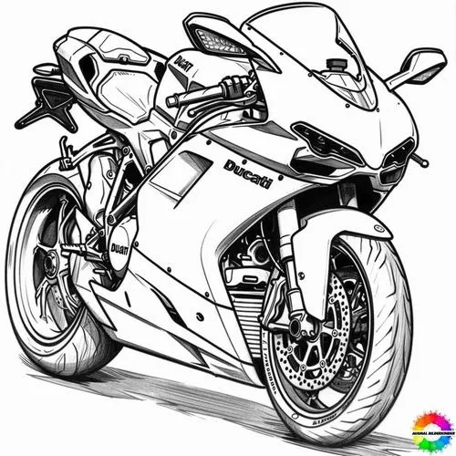 Hình vẽ tranh tô màu xe máy cute cho bé 5 tuổi