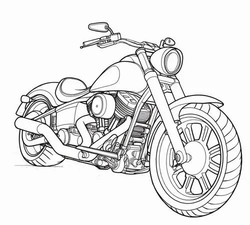 Bức tranh tô xe máy có thùng đồ phía sau