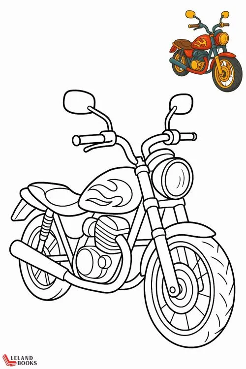 Hình tô xe hai bánh khám phá thế giới xung quanh