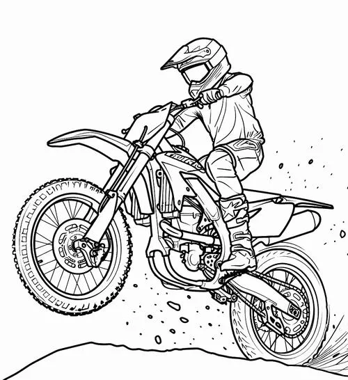 Trang học tô màu xe hai bánh mũ bảo hiểm đường phố