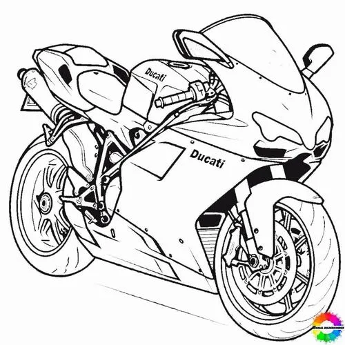 Cho bé tập tô với tranh tô màu xe máy gần gũi dễ thương