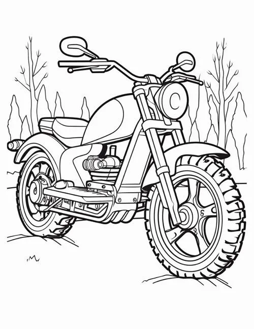 Hoạt động tô màu tranh vẽ xe máy an toàn giao thông