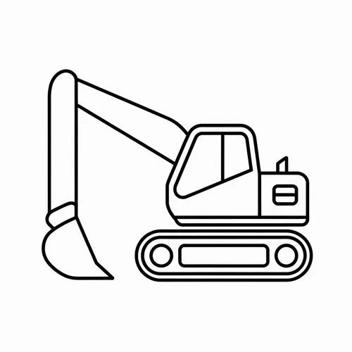 3 Tranh tô màu xe máy xúc kích thích sáng tạo cho trẻ nhỏ