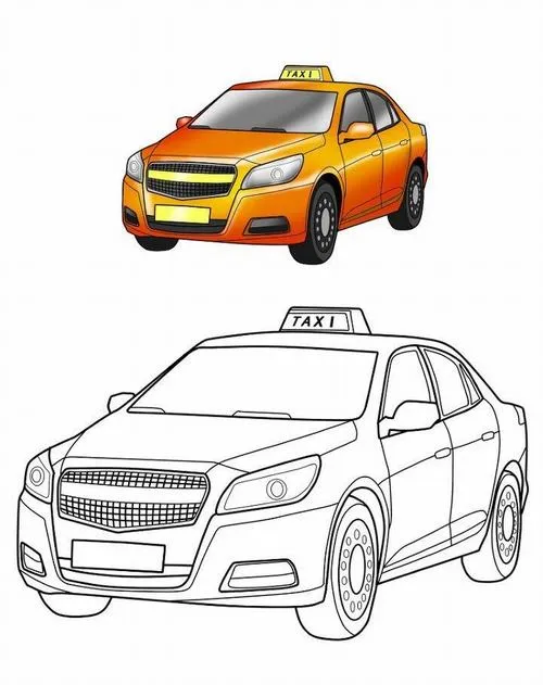 3 Tranh tô màu ô tô giúp bé nhận biết phương tiện