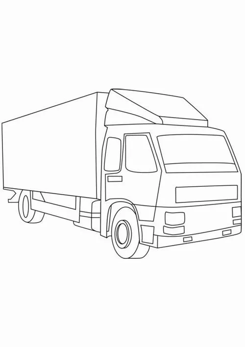 15 Tranh tô màu xe tải từ đơn giản đến chi tiết cho bé mầm non