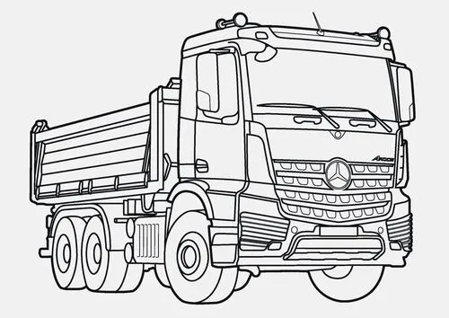 19 Cách tô xe tải thân xe dài, đường nét rõ