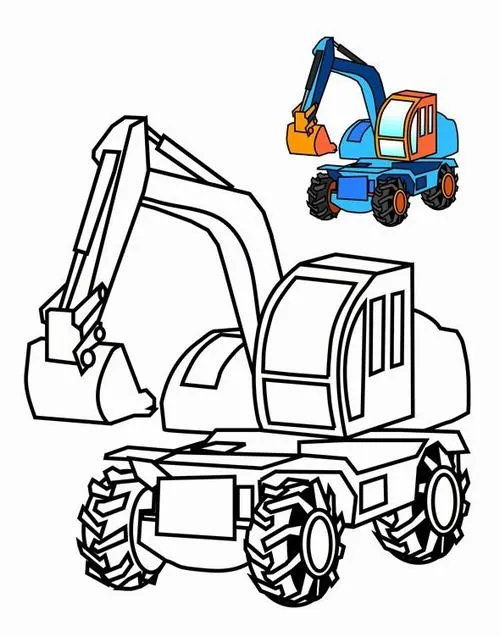 2 Trang học tô màu xe tải nhỏ đơn giản, dễ tô