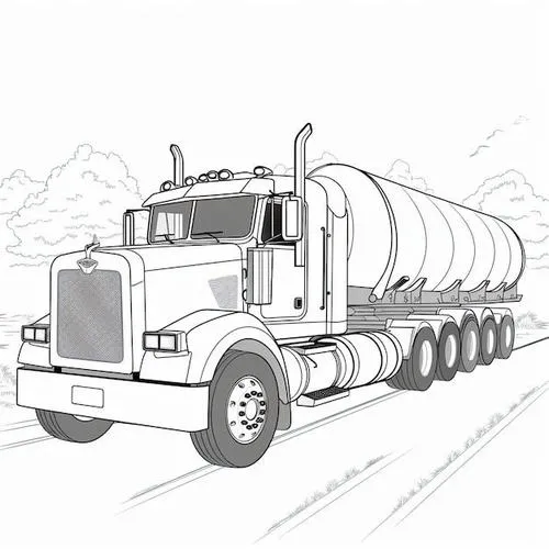 9 Tranh tô màu xe tải cho bé trai mê xe cộ và công trình