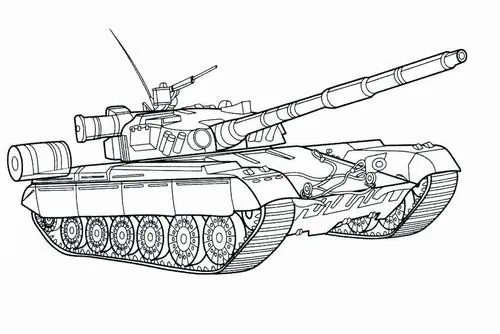 Hình vẽ tranh tô màu xe tăng T34 lịch sử Việt Nam