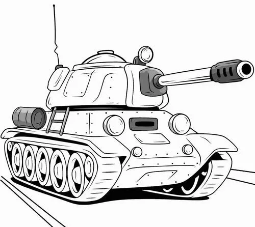 70 Tranh tô màu Xe Tăng chiến đấu cho bé trai vừa học về khí tài quân sự vừa chơi