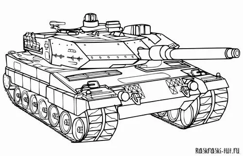 21 Bức tranh tô xe tăng quái vật nhiều nòng pháo cho bé 3 tuổi