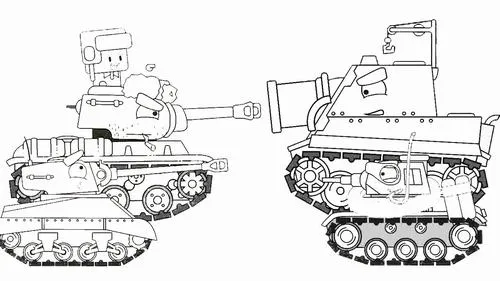 14 Tô màu xe tăng KV 44 nhiều nòng pháo cho bé tập trung và khéo tay