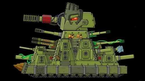 3 Bộ tranh tô màu xe tăng nhiều súng KV 44 phong cách boss cuối nhìn là muốn tô liền