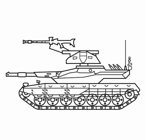 Tờ giấy tô màu xe tăng quái thú miệng cười gằn cho trẻ 4 tuổi