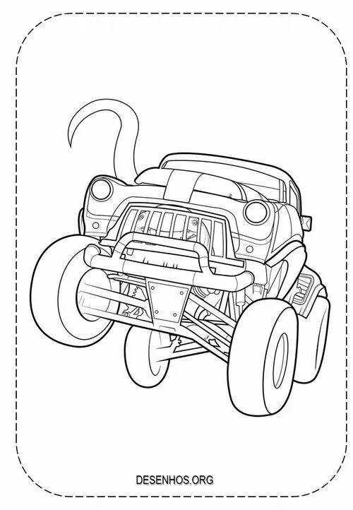 Bé tập tô màu xe tăng quái vật thân xe kim loại