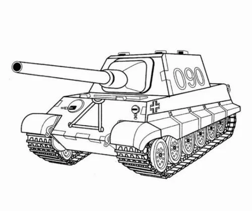 Bức tranh tô xe tăng quái thú nòng pháo mạnh mẽ cho bé 3 tuổi