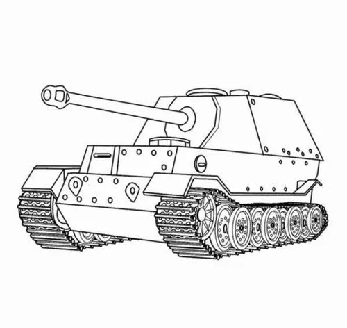 Xe tăng quái vật hoạt hình đơn giản dễ tô cho trẻ em