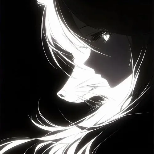 Ảnh avatar Facebook anime trên nền tối sâu