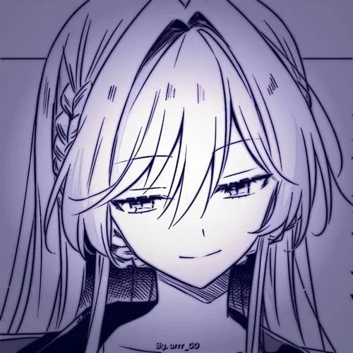 Hình profile anime với đường viền sáng tinh tế