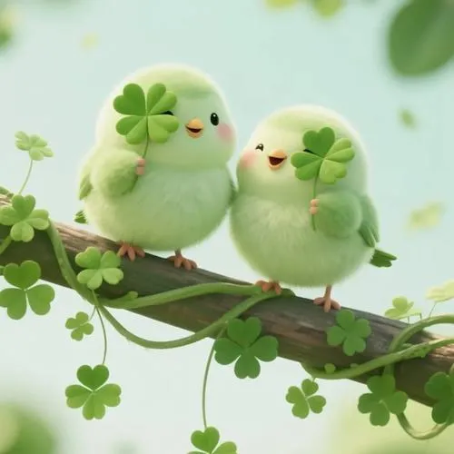 Hình profile cỏ 4 lá nền xanh gợi an tâm