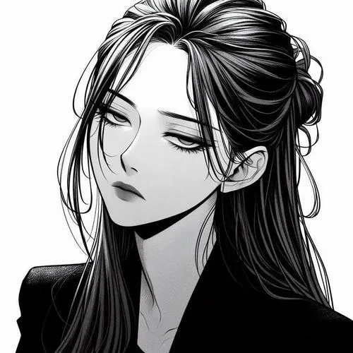 Hình profile nữ đen trắng style u buồn lãng mạn