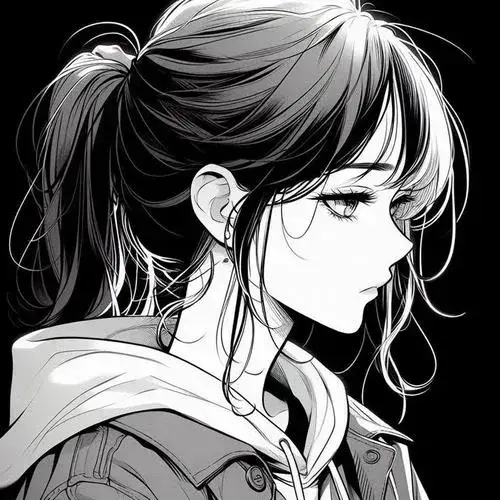 Hình đại diện ngầu nữ đen trắng gợi bí ẩn mạnh mẽ