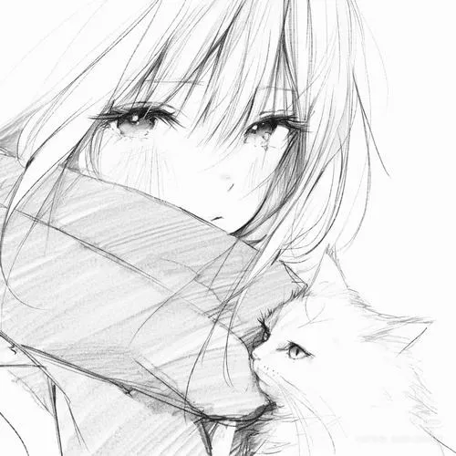 Nền tối giản anime đen trắng làm nổi nhân vật