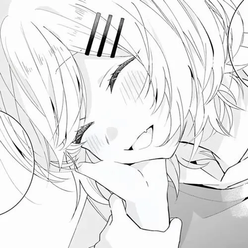 Avatar dễ thương anime đen trắng giữ chất anime rõ nét