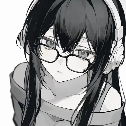 Ảnh đại diện ngầu anime đen trắng khắc họa nội tâm sâu