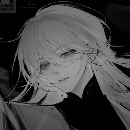 Ảnh cá nhân Zalo anime đen trắng với nét vẽ mảnh dứt khoát