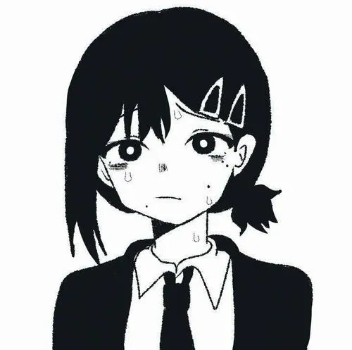 Ảnh avatar ngầu anime đen trắng với độ tương phản cao