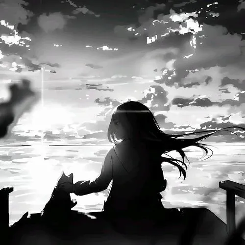 Avatar tâm trạng nhấn ánh nhìn xa xăm cùng nội tâm tan vỡ