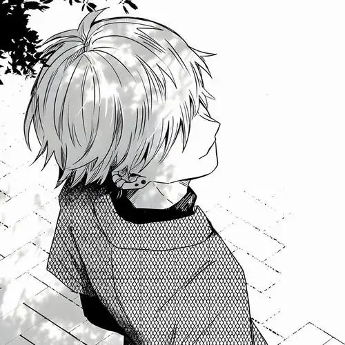 Ảnh avatar anime nam với tương phản mạnh và ánh nhìn lạnh