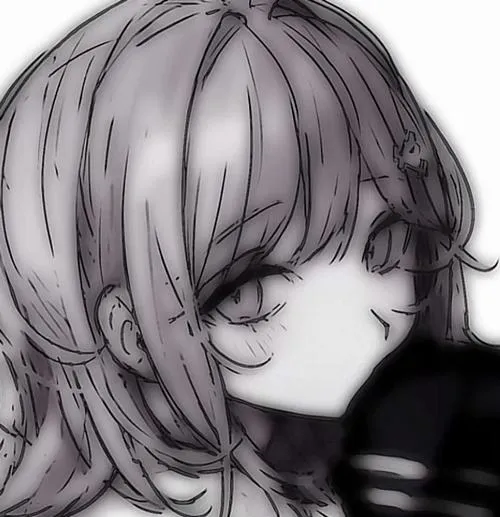 Hình profile anime với tông xám dịu