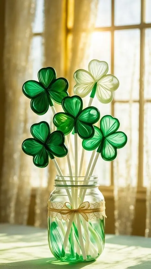 Cỏ 4 lá nổi bật giữa đồng cỏ và thiên nhiên xanh